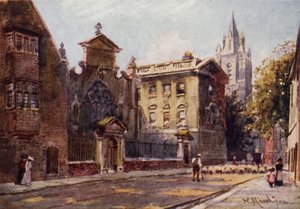 Peterhouse vanaf de straat door William Matthison