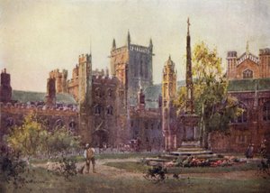 De Poort en Toren van St Johns College door William Matthison