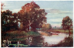 De Rivier Cherwell, onder de Parken