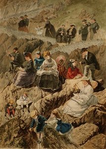 Bezoekers in Ilfracombe, Noord-Devon door William McConnell