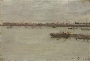 Grijze dag aan de baai