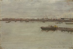Grijze Dag aan de Baai, ca. 1886 door William Merritt Chase