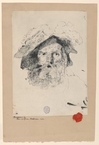 Hoofd van een Bebaarde Man door William Merritt Chase
