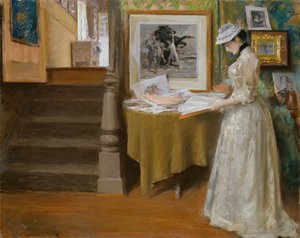 In het Atelier door William Merritt Chase
