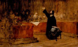 Columbus voor de Raad van Salamanca door William Merritt Chase