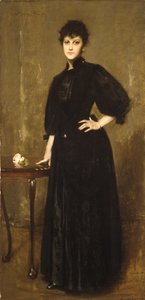 Dame in het zwart door William Merritt Chase