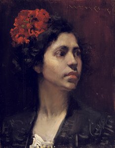 Spaans Meisje door William Merritt Chase