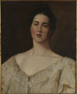 Het statige model door William Merritt Chase