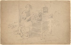Venetiaans Kant Maken, eind 19e-begin 20e eeuw door William Merritt Chase