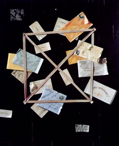 De Briefrekfoto van Meneer Huling door William Michael Harnett