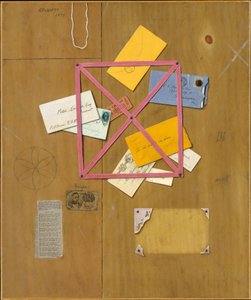 Het brievenrek van de kunstenaar door William Michael Harnett