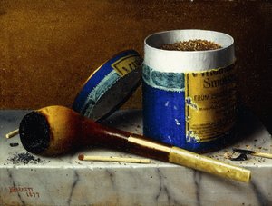 Tabak en Pijp, 1877 door William Michael Harnett