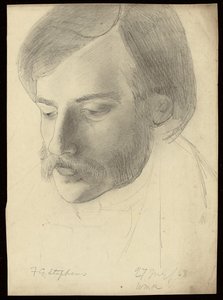 Portret van Frederick George Stephens, 1853