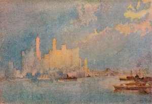 New York vanaf de Sound door William Monk