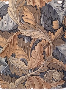 Acanthus, behang ontworpen door William Morris, 1875