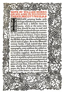 Kelmscott Press: Pagina gedrukt in het Gouden Type