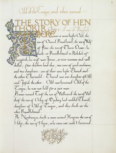 Ms 270* f.1r Het verhaal van Hen Thorir, ca. 1873-4