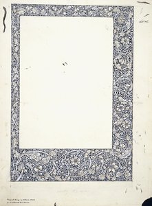 Originele tekening voor een paginagrote rand door William Morris