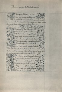 Pagina uit Het verhaal van de bewoners van Eyr, 1871 door William Morris