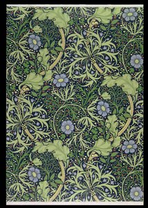 Zeewier Behangontwerp, gedrukt door John Henry Dearle, 1901 door William Morris