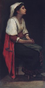 Italiaans meisje, 1867 door William Morris Hunt