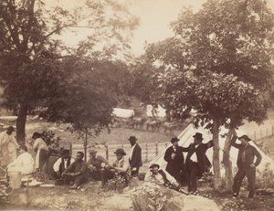 Kamp van kapitein Hoff, achteraanzicht, Gettysburg, Pennsylvania