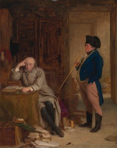 Mr. Peregrine Touchwood valt binnen bij de Eerwaarde Josiah Cargill door William Mulready