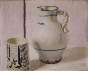 Roze Stilleven met Kan, 1935-36 door William Nicholson
