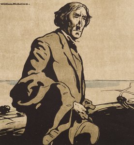 Portret van Sir Henry Irving, uit 