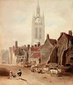 De sloop van huizen op de locatie van Collingwood Street, Newcastle upon Tyne