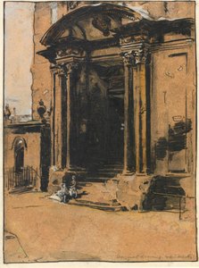 Deur van het oude Ashmolean Museum, Oxford door William Nicholson