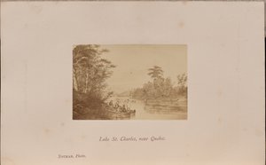 Het meer van Sint Charles, bij Quebec door William Notman