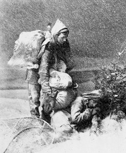 Het leven van de Trapper in Canada, foto door Nottman, circa 1890. door William Notman
