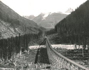 De Rockies: Lus met vier sporen, 1895 door William Notman and Son