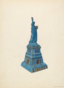 Bank: Vrijheidsbeeld, ca. 1940
