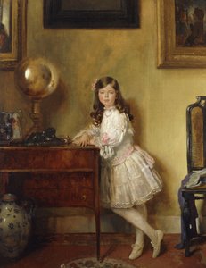 Miss Annie Harmsworth in een interieur, 1907 door William Orpen