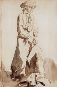 Portret van Grace, de vrouw van de kunstenaar door William Orpen