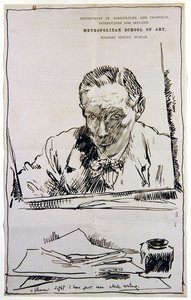 Zelfportret in een spiegel door William Orpen