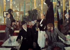 Het koninklijke café in Londen (detail)