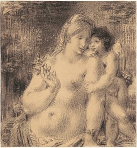 Naakt met Cupido door William P. Babcock