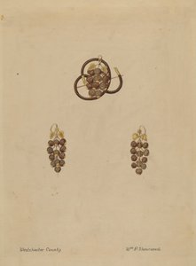 Haarbroche en oorbellen door William P. Shearwood