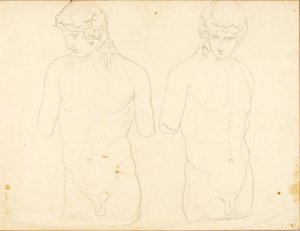 Eros (Vaticaan nr. 250), twee aanzichten door William Page