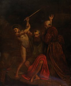Mozes, Aaron en Hur op de berg Horeb door William Page