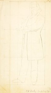 Staande man, gebaren door William Page
