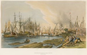 Scheepsbouw in Limehouse, de President op de stocks