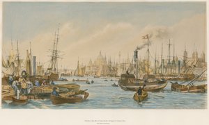 Het Bekken, kijkend naar London Bridge door William Parrott