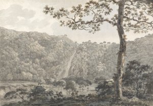 De watervallen bij Powerscourt, Co. Wicklow, Ierland door William Pars