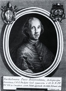 Portret van Bartolomeo Pacca (1756-1844), Italiaanse kardinaal, gravure