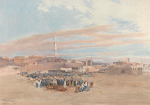 De markt, Tanta, Egypte door William Paton Burton