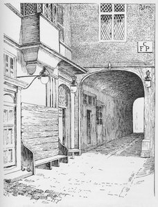 De Ingang naar de Sprekersafdeling zoals het eruit zag voor de brand, ca. 1897